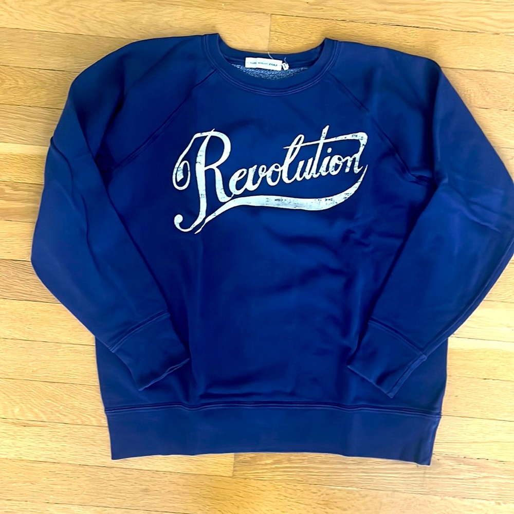Isabel Marant Etoile navy crew neck graphic sweatshirt size 40
